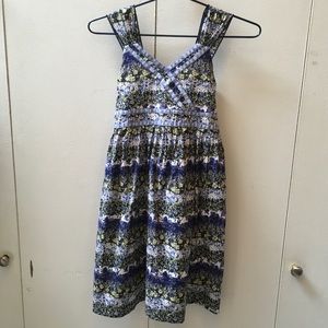 Blue Floral Print Sundress